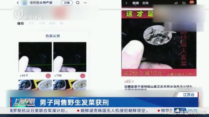 网售野生发菜获刑