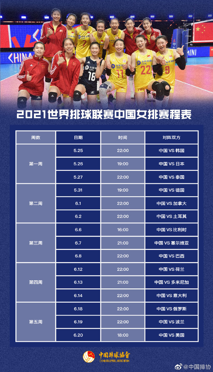 中国女排赛程表更新，变化中的自信与成就之旅