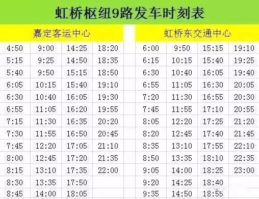 时刻表