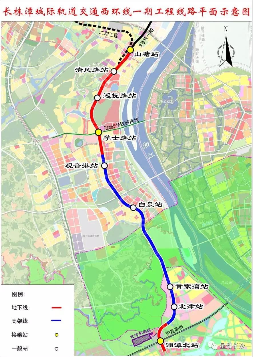 长沙地铁最新线路图