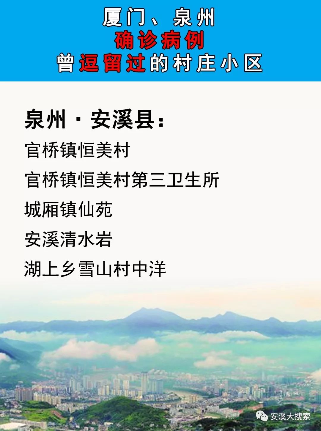 安溪疫情